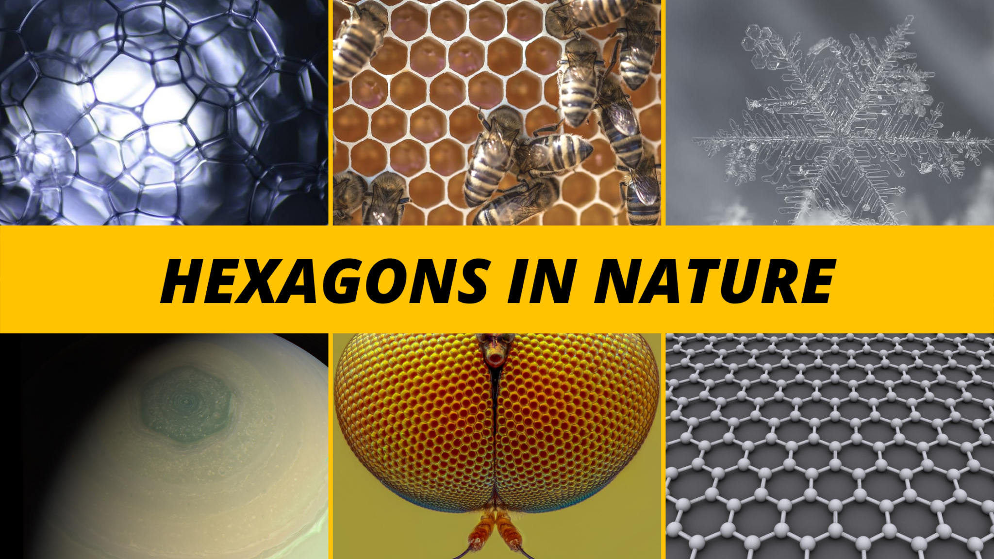 Hexagons in Nature & Man-made Applications